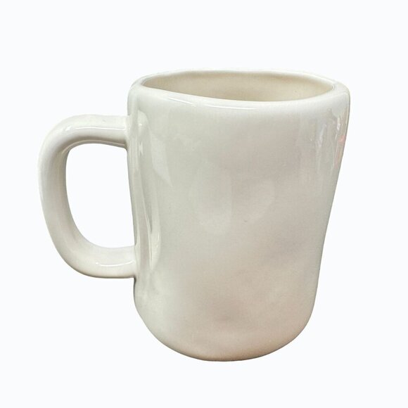 Rae Dunn TEA Mug Ceramic Large Coffee Cup Magenta LL Farmhouse Gift White 16 Oz - Picture 5 of 9